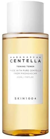 SKIN1004 Tónico de Centella de Madagascar | Tónico exfoliante diario PHA con gluconolactona para pieles sensibles, 210 ml