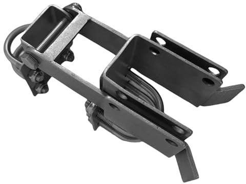 Loquet de portail double à maillons de chaîne pour cadres de portail de 3,5 cm, loquet à double bras solide pour portails battants