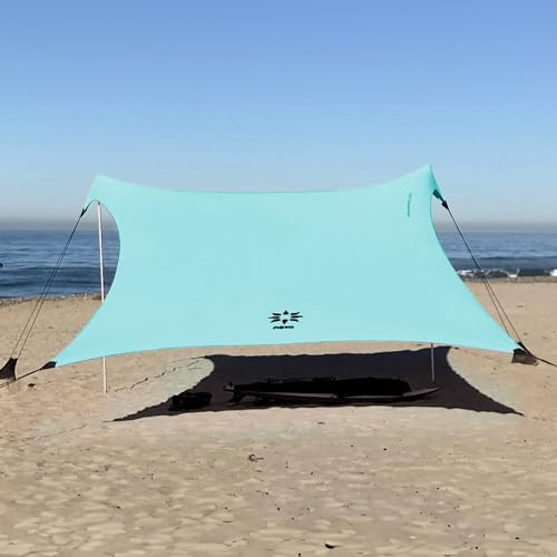 Neso Gigante Strandmuschel, tragbar, ideal zum Genießen mit Familie und Freunden, UPF 50+, wasserdicht und leicht, Meeresküche, 3,3 x 3,3 m