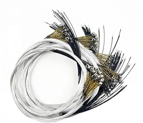 Violin Music Instrument Zubehör 10 Sätze Violinsaiten aus Legierung 4/4 3/4 1/2 1/4 1/8 EADG Geigensaiten(Color:1-4)