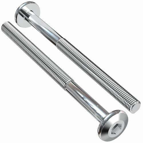 35 Pièces Tete de Vis Boulon Galvanisé M6x100 Vis Tete Plate Allen Six Pans Creux Entièrement Filetées Boulons Acier Meubles Cylindrique pour Meubles Lits Bébé D'enfants Chaises