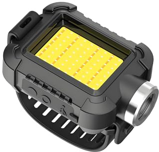 Stibtmr - Lámpara frontal de carreras (1000 mAh, con correa de mano, luz de trabajo, lámpara recargable para camping, senderismo, trabajo, coche, bicicleta de seguridad