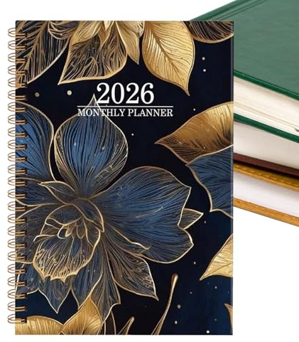 Vhjlfig Agenda mensile 2026, agenda con scrittura liscia, calendario mensile 2026, per casa, scuola, ufficio, aula pianificazione, studio, lavoro, insegnante, studente, Natale