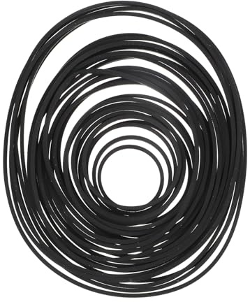 CVUTOVO Cinturón de Caucho Plano para Grabadora de Casete 1.2 Mm Cuadrado, 30 Piezas de Repuesto para Reparación y Mantenimiento de Grabadoras y Unidades DVD, Correa de Transmisión