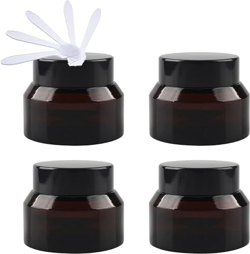 Kosmetikburkar, 4-pack 50 ml kosmetiska burkar i glas