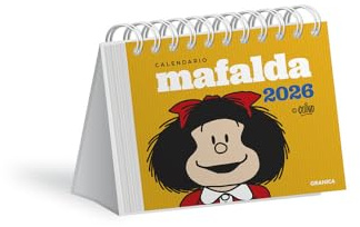 Mafalda 2026, Calendario Escritorio Amarillo (AGENDAS Y CALENDARIOS)