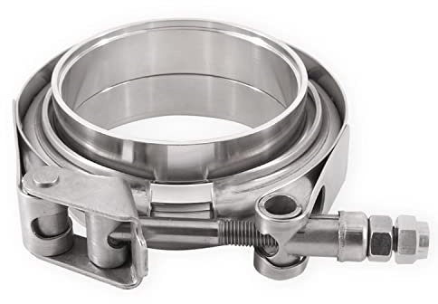 Mishimoto MMCLAMP-VS-25 Stainless Steel V-Band Clamp w/Flanges, 2.5 (63.5mm)