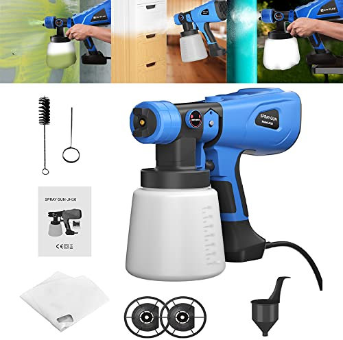 600W Paint Sprayer Electric Paint Spray Gun with Detachable Tank 1000ml, 3 Spray Patterns, for Paints & Wall Paints Indoors & Outdoors with, DIY and Decoration