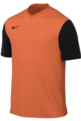 NIKE DH8035-819 M NK DF Tiempo PREM II JSY SS T-Shirt Men's Safety Orange/Black/Black Size L