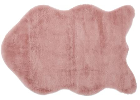 Gözze - Eleganter und Weicher Teppich aus Kunstleder, 80 x 120 cm - Altrosa