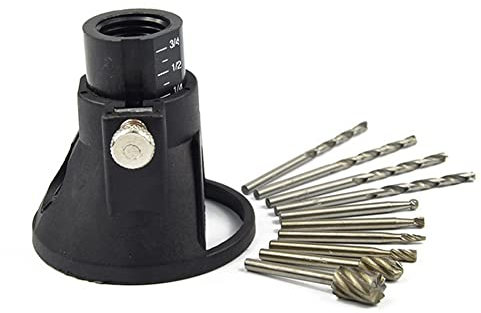 Rotary Multi Tool Cutting Guide HSS Router Drill Bits Set Attachment Kit for Dremel