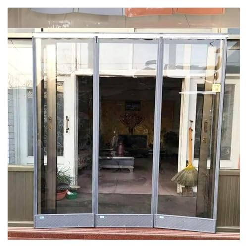 WXQTM Cortina Tiras PVC Liso Transparente Tira Magnética para Puertas Fácil Montar Cortina Divisoria para Pérgolas Exteriores Balcones, Personalizado (50x230cm)
