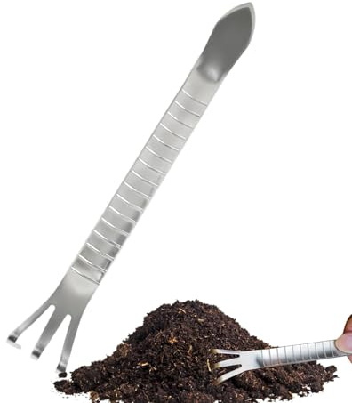 Rastrello a mano in acciaio , rastrello da giardino a mano in acciaio , strumenti ergonomici da giardinaggio, rastrelli portatili ispessiti per gli appassionati di giardinaggio