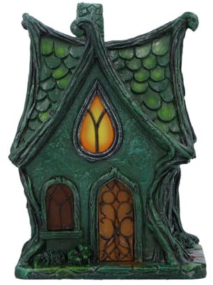 Nemesis Now Light-Up Fairy House Forest Cottage Figurine with LED Windows