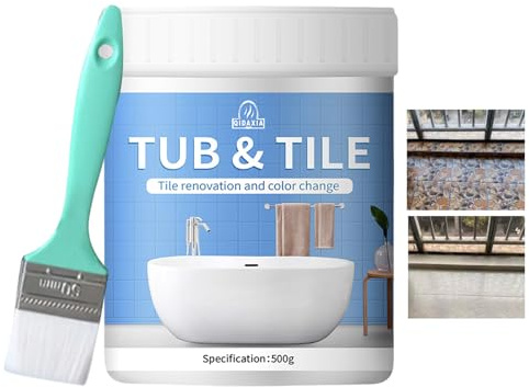 Shower Paint - Dry Dry Bathroom Liner Kit with Water Based Formula, White Finish Paint Ideal for Restoring Bathtubs, Sinks, Countertops and Mu Surfaces