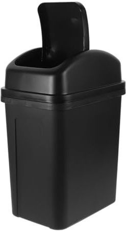 VALICLUD Papelera de Plástico con Tapa Abatible Grande Cubo Basura para Baño y Cocina Diseño Práctico y Capacidad para Residuos Domésticos