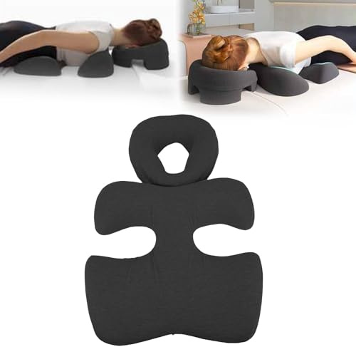 Goshyda Almohada para Dormir Boca Abajo, Almohada de Masaje con Espuma Viscoelástica, Cojín de Masaje para Mujeres en Spa, para Usar en la Cama (gris oscuro)