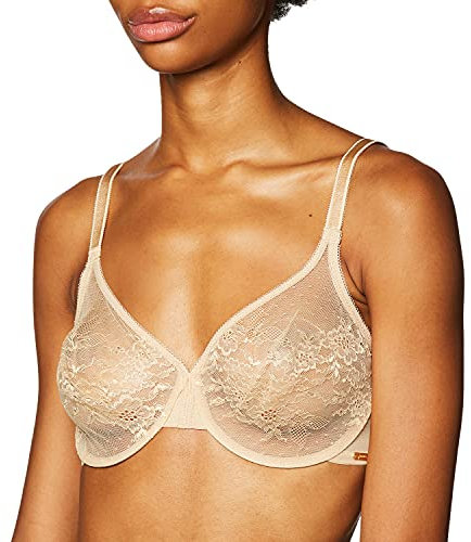 Gossard Damen Glossies Lace Sheer Bra Geformter BH, Durchsichtig, Beige (Nude), 85C
