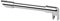 Stabilisierungsstange für Duschen/Haltestange-Set Glas/Wand 45° Ø19mm 500mm / Runde Stabistange für Duschabtrennung (Oberfläche: Chrom)