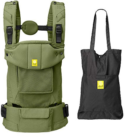 LÍLLÉbaby Serenity Airflow - SIX-Position Ergonomic Baby & Child Carrier with Convertible Tote and Breathable Mesh for Temperature Control - Artichoke
