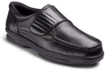 Dr Keller Men's Dr. Texas Wide Fit Leather Shoe Black 8 UK