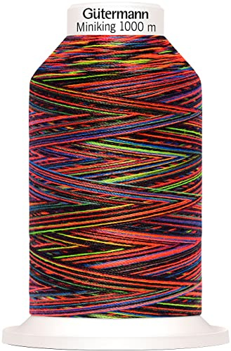 Gütermann G715264-9842 - Hilo de coser, poliéster, 9842, rojo/azul, 1000 m