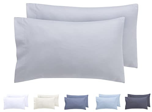 Todocama – Set di 2 federe per cuscino, in microfibra extra morbidi, ipoallergenica, Set di 2 – 30x50 cm Grigio Chiaro