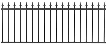 Gardenode Clôture de Jardin Panneau de clôture barrière de Jardin Aluminium flèches L 2m Noir