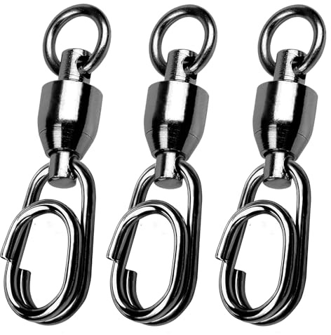9Tong Alta Resistencia Snap Giratorios De Agua Salada Rodamiento De Bolas Pesca Giratoria De Agua Dulce Acero Inoxidable Pesca con Anillos Partidos 25pcs 96lbs