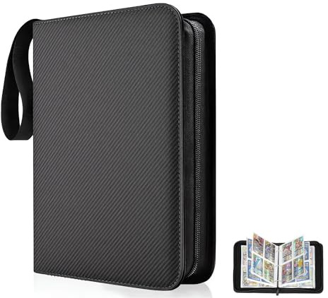 Álbum De Cartas Coleccionista, Album Para Cartas 50 Páginas, Álbum De Para Cartas Coleccionista Negro, Capacidad De 400 Tarjetas, Para Carpetas De Cromos, Coleccionistas De Cromos