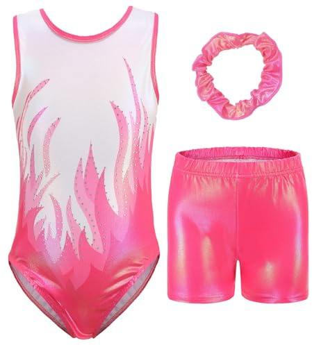 FEOYA Justaucorps de gymnastique classique pour fille à manches longues/sans manches - Séchage rapide - Justaucorps de gymnastique - Entraînement - Dancewear - Body de gymnastique - Vêtements de danse