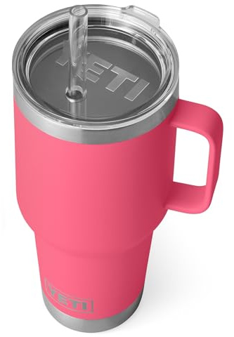YETI Rambler Trinkbecher Mit Trinkhalmdeckel, Tropical Pink, 35 oz (1 l)