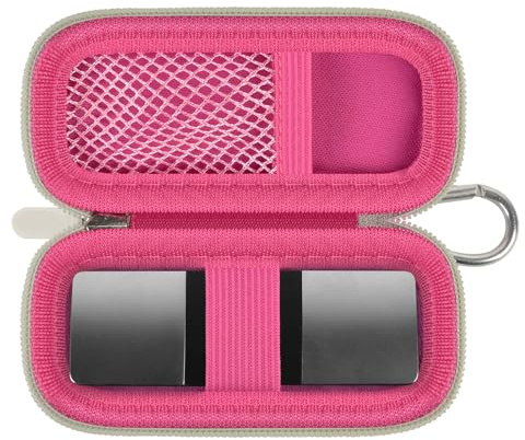 Herzmonitor-Tasche kompatibel mit AliveCor KardiaMobile 6L - Smartphone-kompatibler 6-Messungen-EKG-Monitor für Apple- und Android-Geräte - NUR HÜLLE (Rosa Rot)