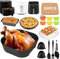 Heißluftfritteuse Zubehör für Philips Essential XL 6,2L HD9270/90, Philips 5000 Serie XXL HD9285/90, Cosori 4,7L, Wiederverwendbar, BPA-frei ersetzt Backpapier, Airfryer Zubehör für Philips, Cosori