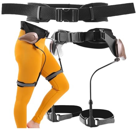 GERAZAHO Dispositif de Marche exosquelette, déambulateur de rééducation à Trois Niveaux réglables, Assistance à la Marche à 50%, Facile à Porter, pour Les Personnes âgées/handicapées Left Leg