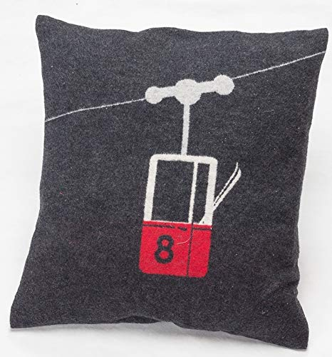 David Fussenegger [W0724] Kissenhülle Gondel anthrazit, 40x40 cm