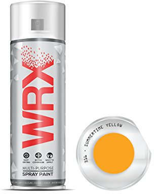 WRX Spray Paint - Summertime Yellow - 400 ml Quality Brilliant Colours Perfect Finish Brilliant All Purpose Interior/Exterior, Art, Crafts, Auto, Home Furniture, Garden, Radiator Paint 400ml