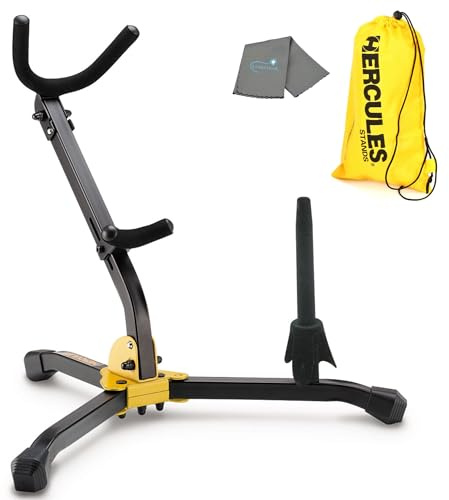 Lumintrail Hercules Alto/Tenor Saxophone & Flute/Clarinet Stand DS532BB w/ Bag & a Cleaning Cloth