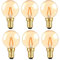 Caldarax G40 Vintage Glühbirne E14 LED 1W, Amber Edison Birne E14 Ersetzt 10W Glühlampen, Warmweiß 2200K, 360°Abstrahlwinkel, Nicht Dimmbar, Für Deckenleuchter, Dekolampen, 6 Stück