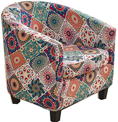 Sesselhusse Sesselbezug 2-teiliger Sesselschoner Sesselüberwurf Jacquard Elastisch Stretch Sofahusse Husse für Clubsessel Loungesessel Cocktailsessel mit Kissenbezug für Tullsta (Color : #25)
