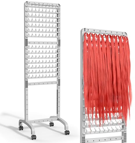 Yumkfoi Adjustable Braiding Rack 280 Pegs, 2-Sided Braid Rack