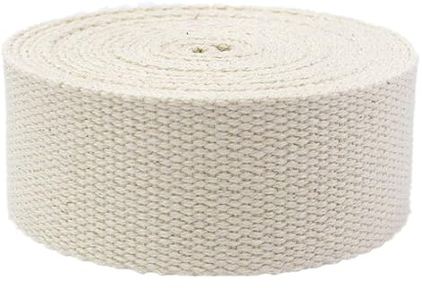 Xzeit Cotton Ribbon,Sew Strap, Cotton Webbing Straps for Bags,Heavy-Duty Webbing for Backpack Belt Strapping Bias Binding Tapes,10 Yards/lot(Color:Wit, Size : 20MM) (Color : Beige, Size : 38MM)
