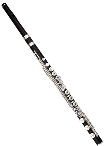 Flötenset Flöteninstrument mit Ebenholzkörper, 17 Löcher, B-Schwanz, C-Ton, versilberte Kupfertasten