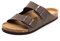 FITORY Mens Sandals, Arch Support Slides with Adjustable Buckle Straps and Cork Footbed for Summer Brownish Yellow Size 12.5