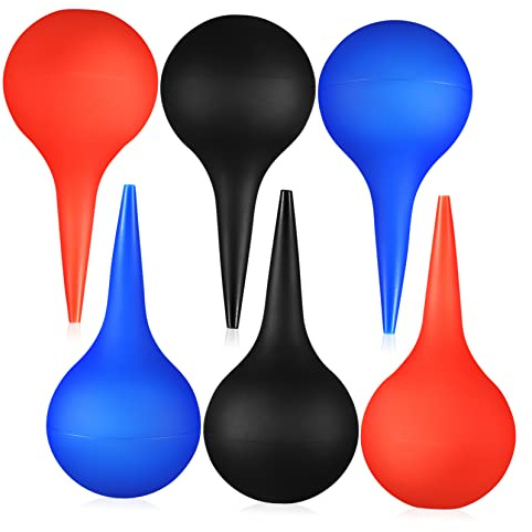 PLAFOPE 6piezas Bolas De Goma Para Lavado De Oídos Con Punta Segura y Antideslizante Herramienta De Succión Para Limpieza Suave De Cerumen Adultos Niño Niña y Mascotas Uso Multifuncional