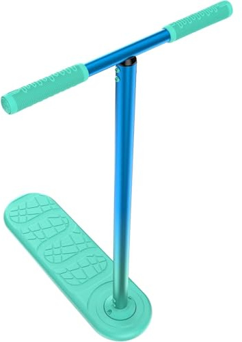 Indo Kickstart Neon – Trottinette Freestyle Légère pour Trampoline & Extérieur – Guidon Réglable – Design Sécurisé – pour Enfants et Ados – Apprentissage des Figures