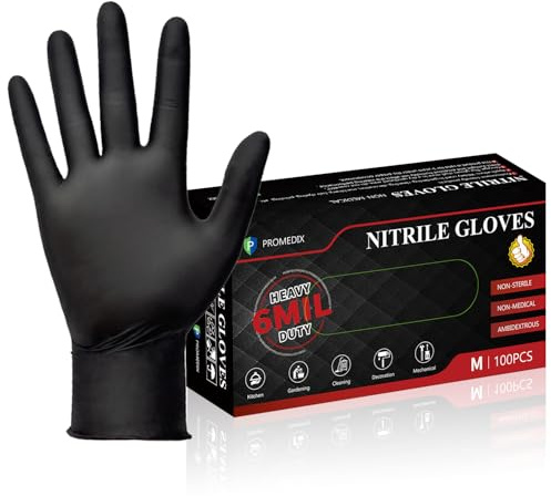 PROMEDIX P 6 mil nitrilhandskar, 100 st engångshandskar (medium)