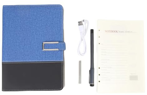 Digital Smart Pen Notebook Set Real-Time Smart Writing Sync Experience for Study Notes Drawing Applicable Phones and Tablets (Blue)