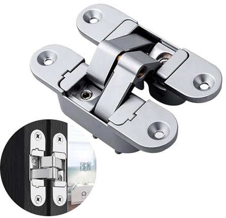 Cerniera a Scomparsa 95x23mm Left Open in Lega di Zinco per Porte Pieghevoli Regolabile Cerniere Nascoste Hardware Invisibile per Mobili a Basso Rumore