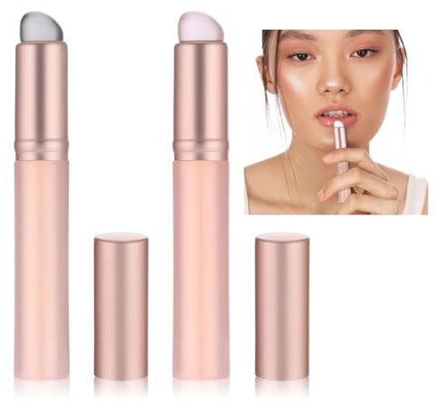 JRYXDS 2 Pezzi Pennello Per Labbra In Silicone Applicatore Per Trucco Morbido E Rotondo Per Rossetti Lucidalabbra Balsamo Labbra Correttore E Nail